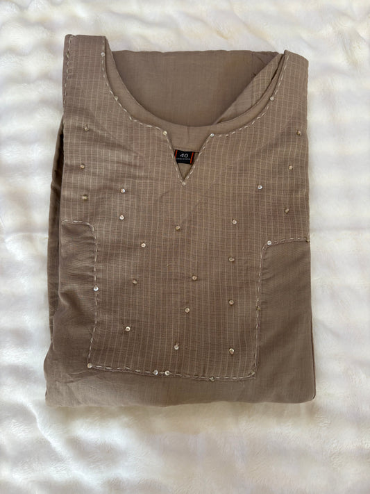 🧺 Pure Simplicity: Minimalist Ethnic Wear-3 Pcs Suit