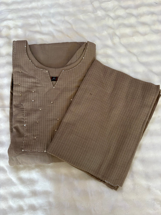 🧺 Pure Simplicity: Minimalist Ethnic Wear-3 Pcs Suit