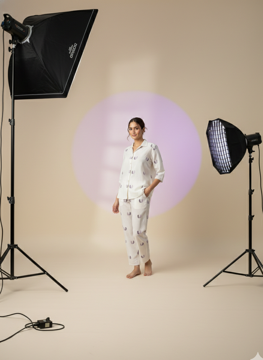 💜 Lavender Bliss Cotton Co-Ord Set