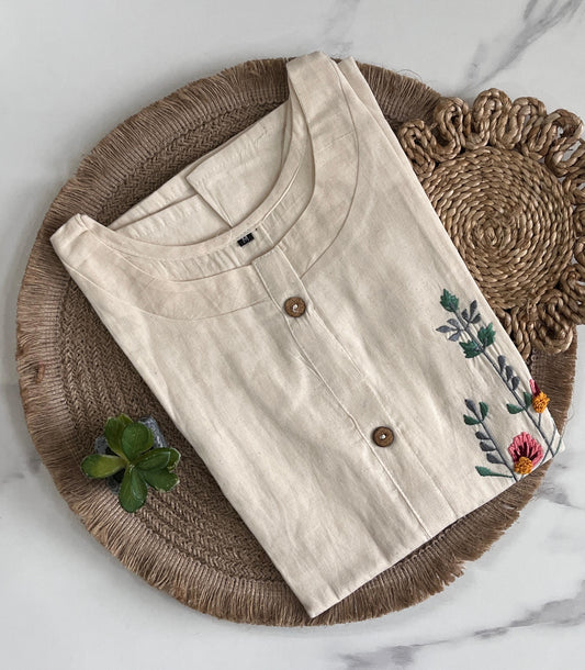 🌿 Meadow Mist -Khadi Top